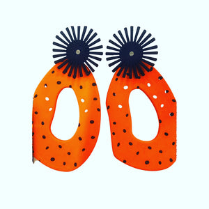 Orange polka dots
