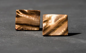 Glistening Bronze Mother of Pearl Square Studs