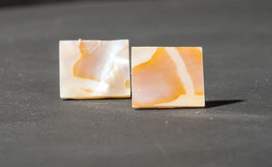 The Square Statement Mother of Pearl Studs