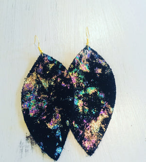 Glitz and Glam leaf earrings