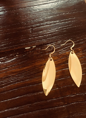 Simple Glam Gold Color Statement Earrings