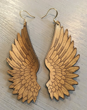 Small gold angel wings