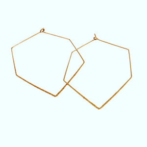 Gold Geometric Hoop