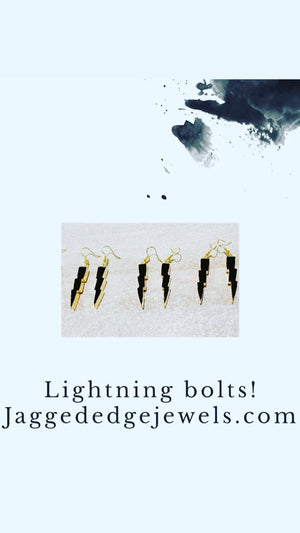Black and Gold lightning bolts